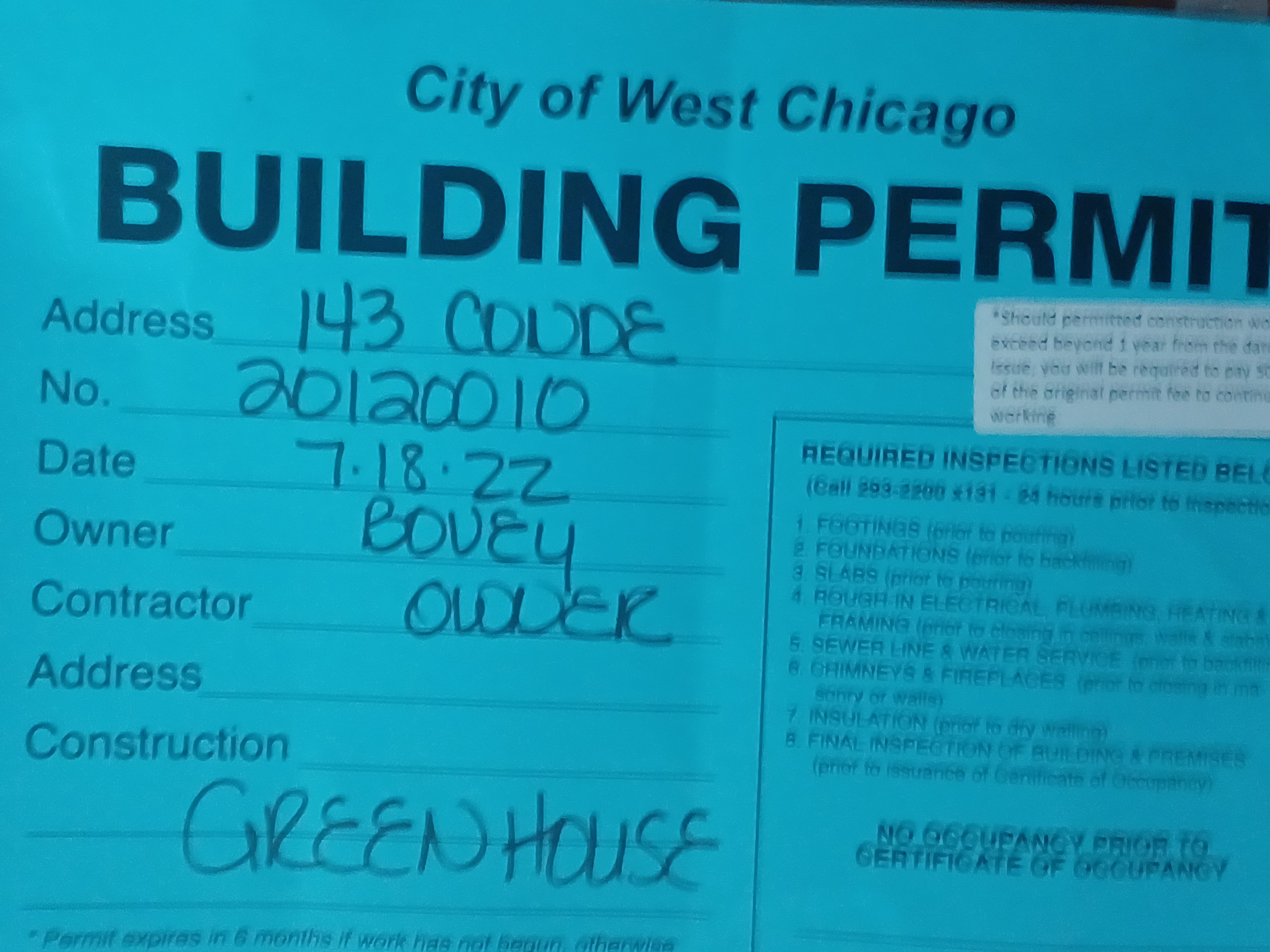 View Original Permits And Approvals